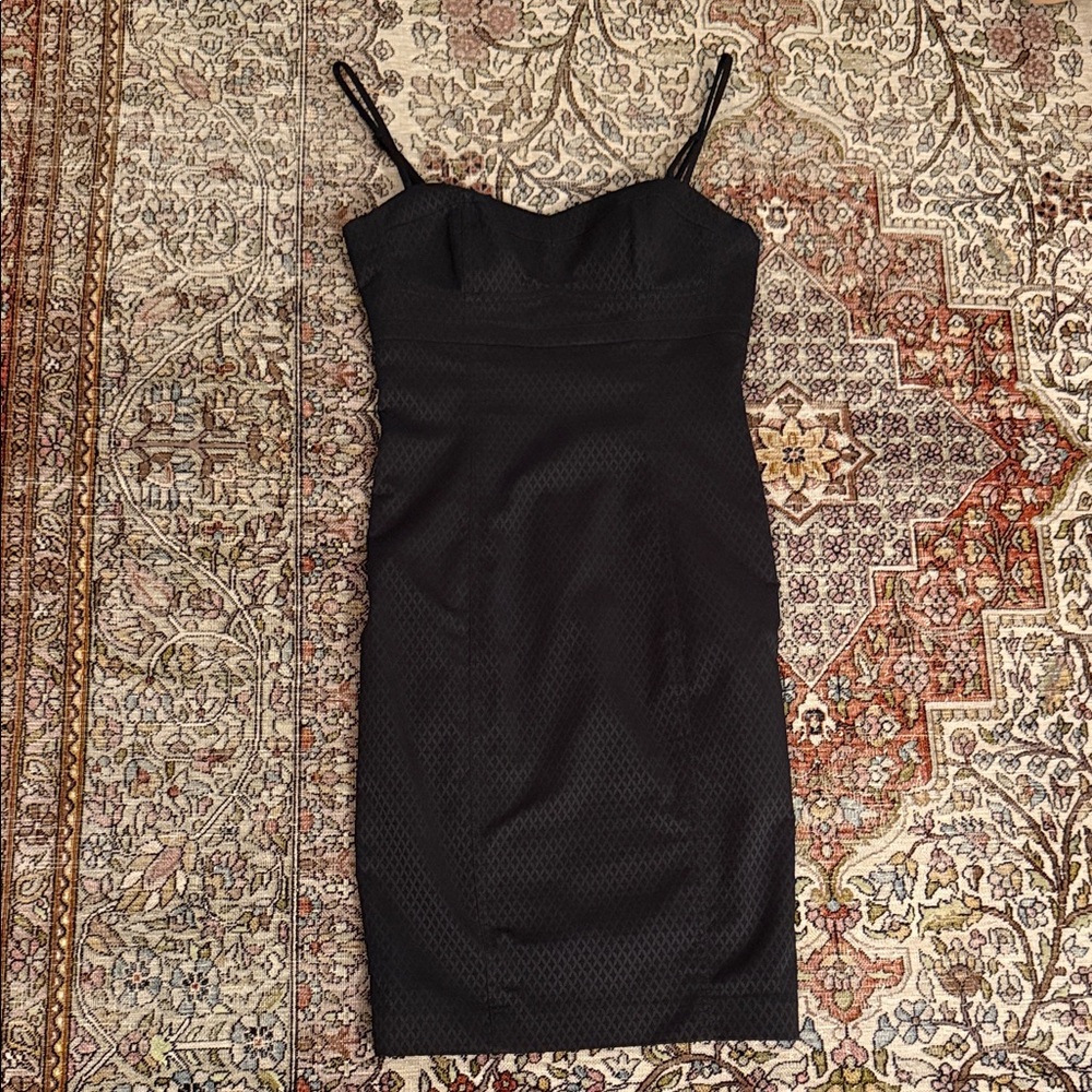 Alexander wang fitted bustier spaghetti straps black dress 2